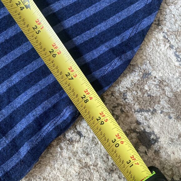 Mr Turk Short Sleeve Button Up Shirt Jersey Striped Men's Sz Medium Blue - Picture 8 of 11